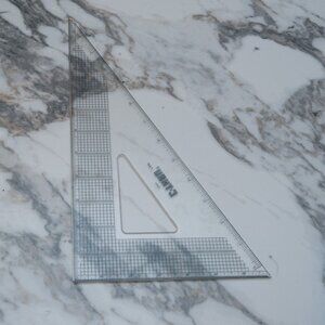 Westcott C-THRU Grid Triangle, 12", 30/60 Degree, Transparent (T-5M)